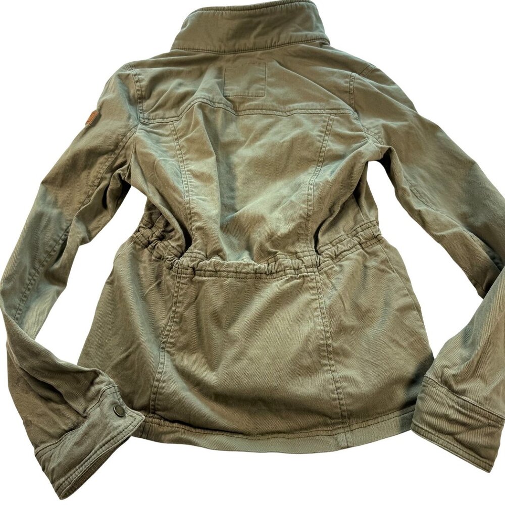 Hollister Womens Olive Green Utility Jacket With Snap Buttons & Pockets Size S - Picture 2 of 9